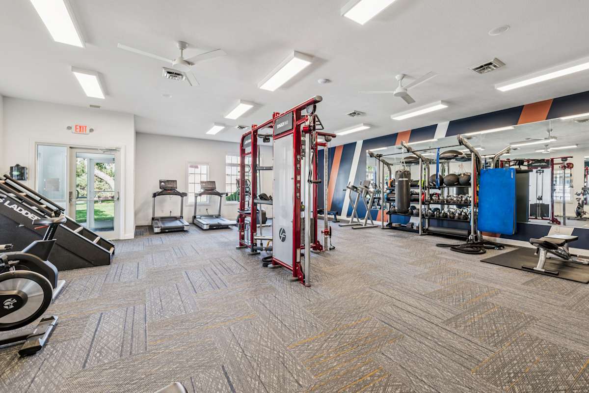 Lakeside Village Apartment Homes fitness center equipment - Lincoln, NE