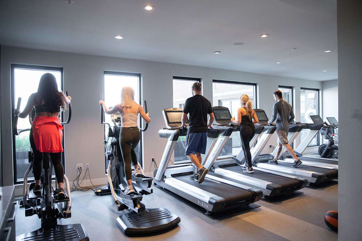 The Lydian fitness center cardio area - Denver, CO