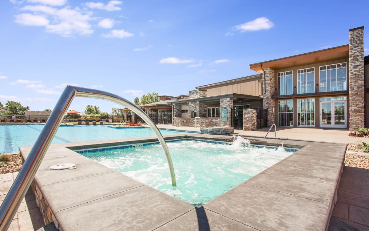 Parkhouse Apartment Homes hot tub by the pool - Thornton, CO