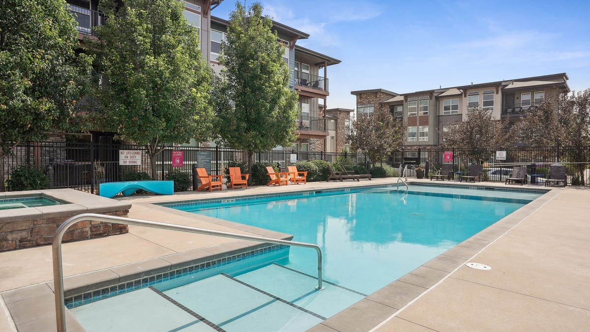 Parkhouse Apartment Homes pool area - Thornton, CO