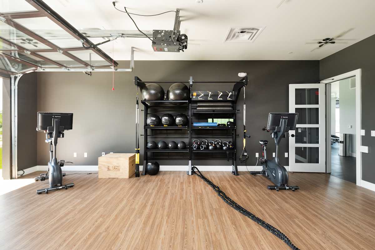 Railway Flats Apartments fitness center equipment and bikes - Loveland, CO