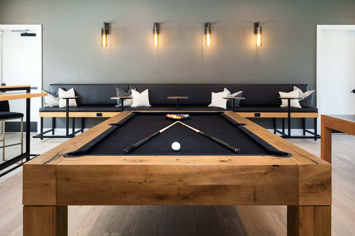 Railway Flats Apartments game room with billiards - Loveland, CO
