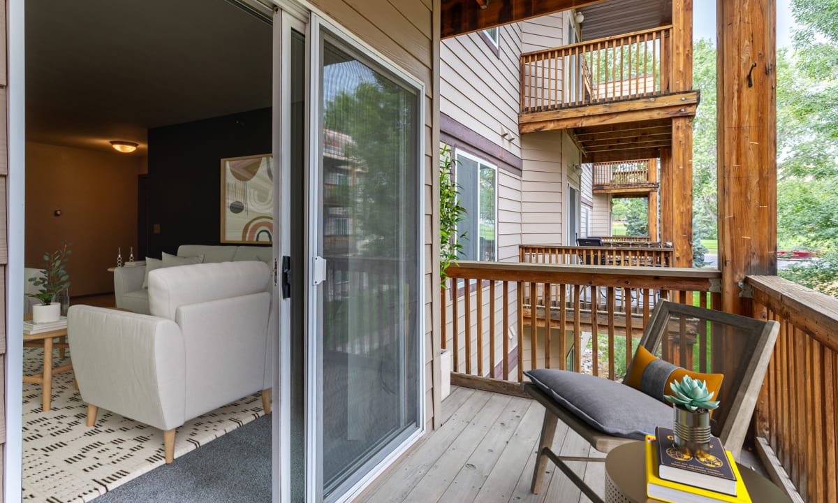 Rocky Meadows Apartments private balcony - Billings, MT