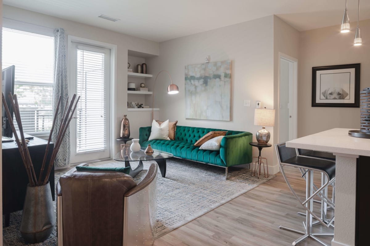 Westend open living area with plank flooring - Denver, CO