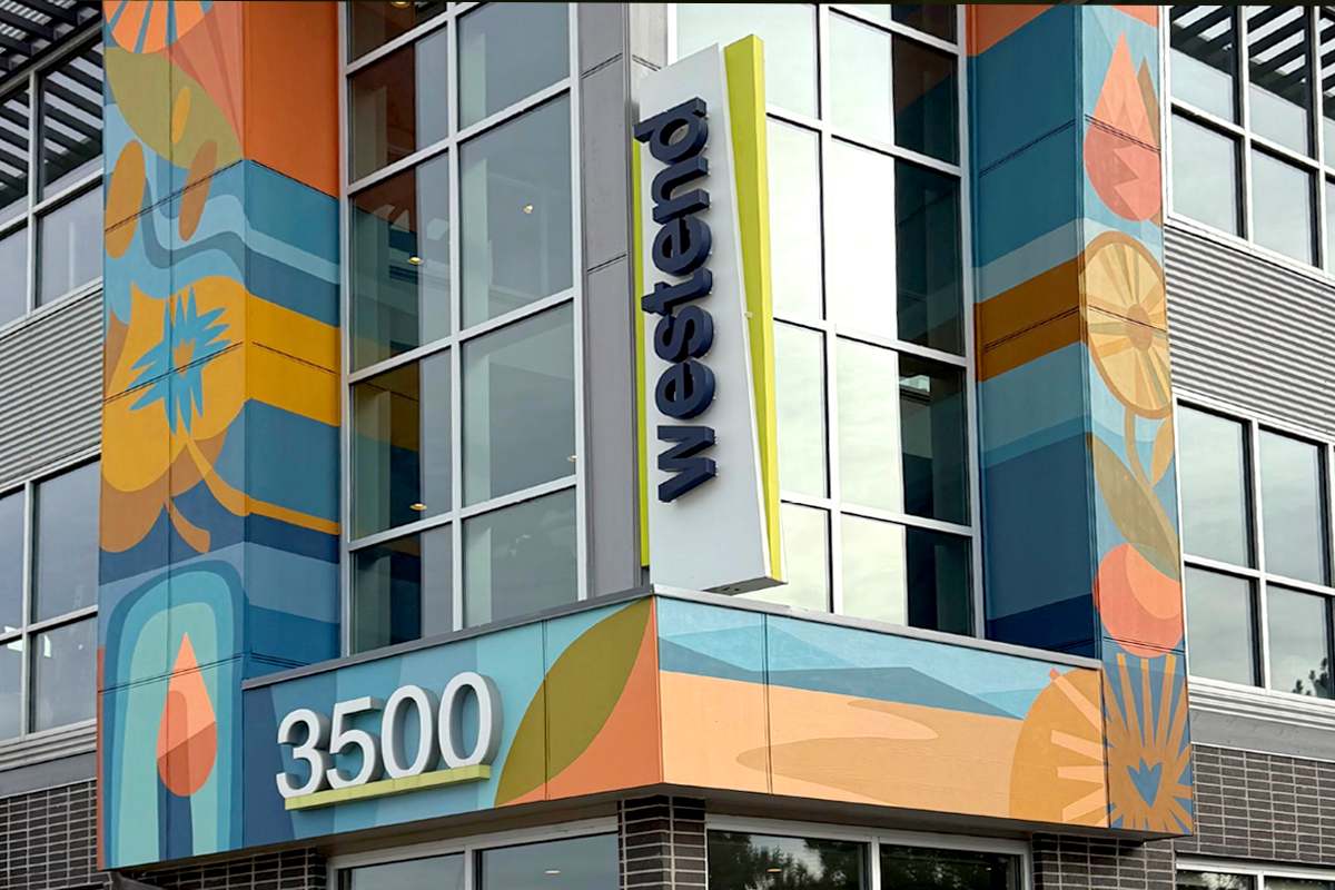 Westend community building exterior sign - Denver, CO