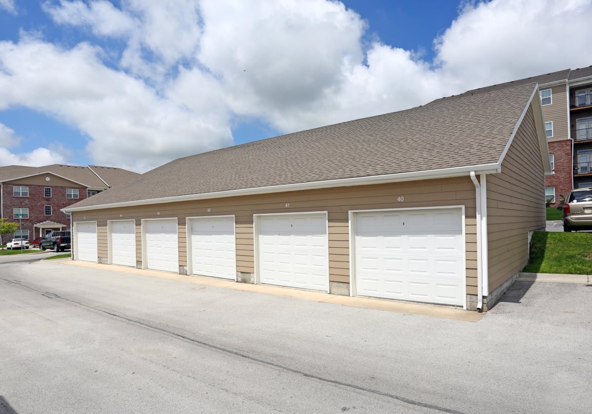 Whispering Ridge Apartments detached garages - Omaha, NE