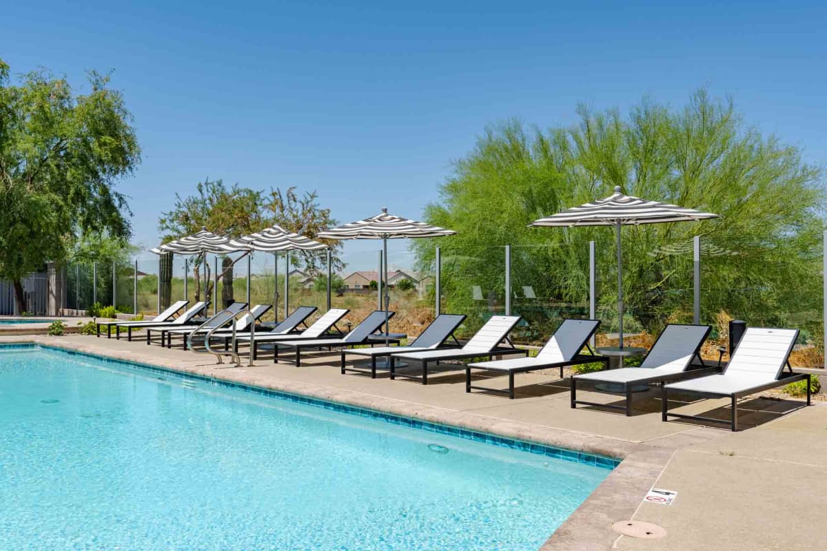Swimming pool and deck at Slate Scottsdale.