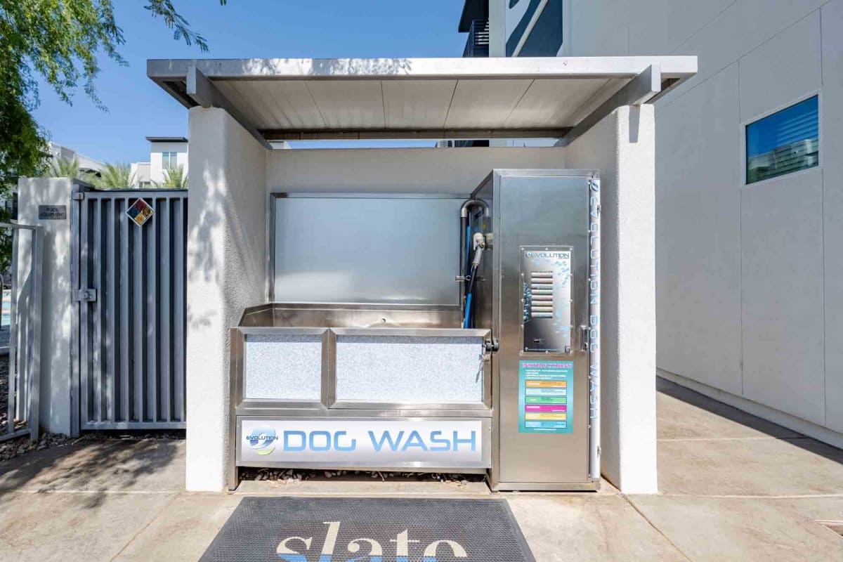 Dog washing station at Slate Scottsdale.