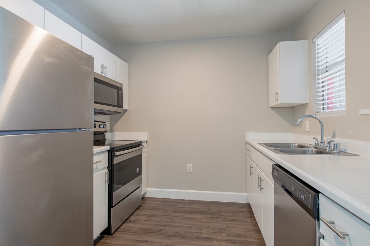 Apartment kitchen — representative home at Agave Court.