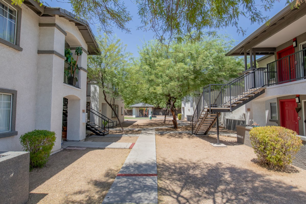 Courtyard and grounds at Agave Court.