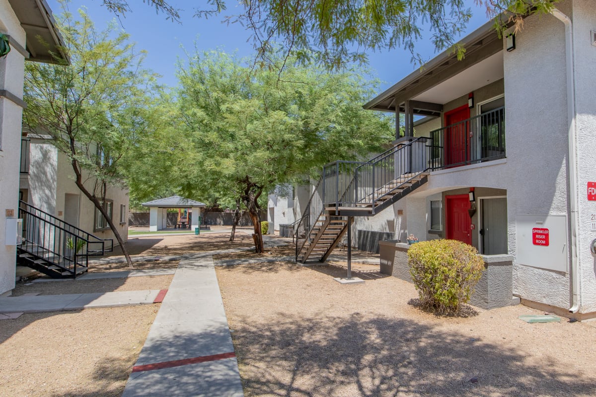 Courtyard and grounds at Agave Court.