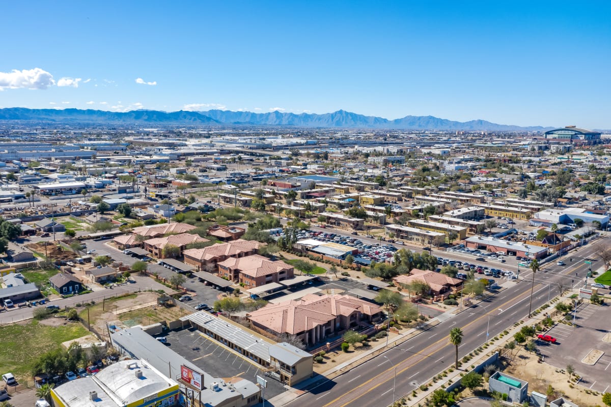Aerial community view at Agave Court.