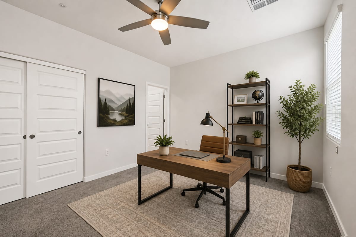 Work or study area shown — representative home at Baseline on 16th.