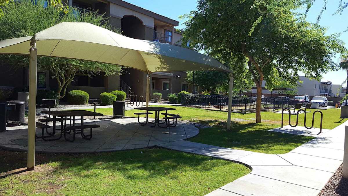 Shared outdoor space at Rehoboth Place.