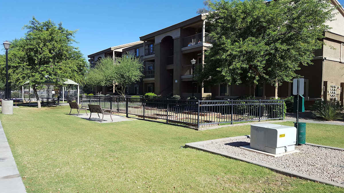 Shared outdoor space at Rehoboth Place.