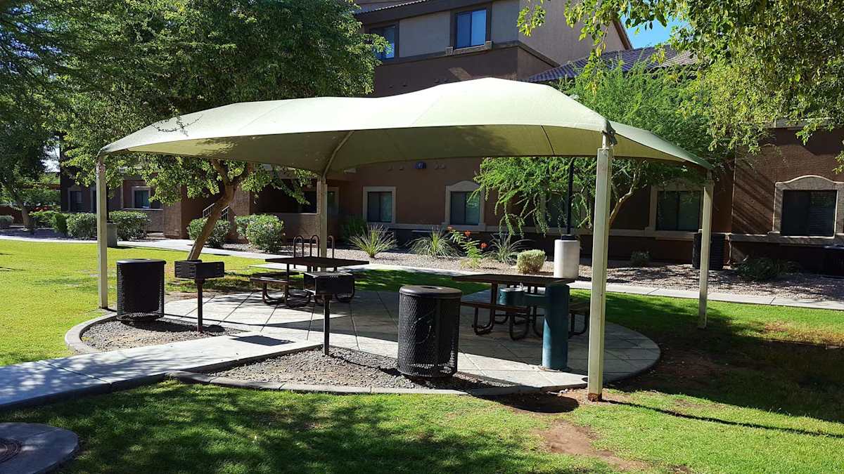 Shared outdoor space at Rehoboth Place.
