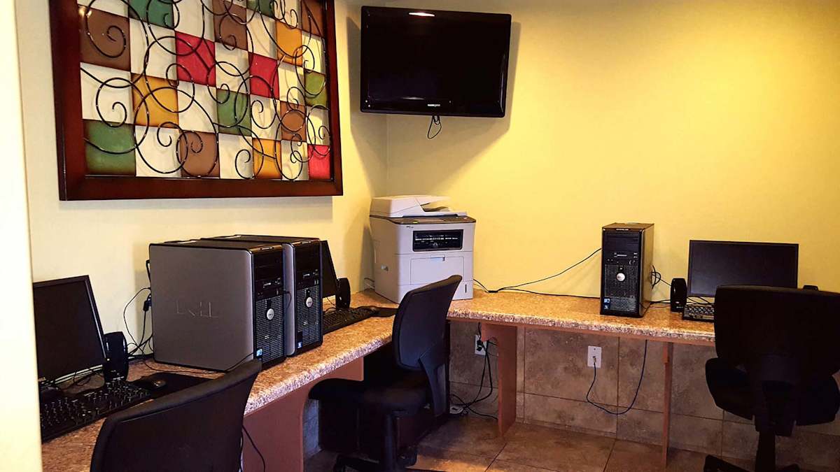 Shared computer workspace at Rehoboth Place.