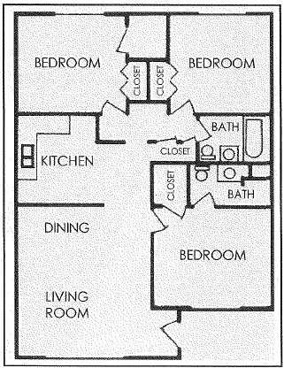 Floor-plan diagram at Camelback Properties.