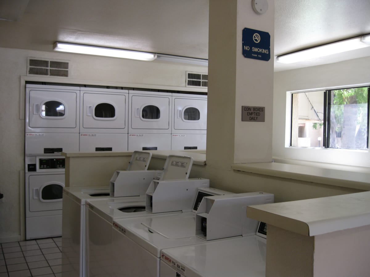 Shared laundry room at Desert Meadows.