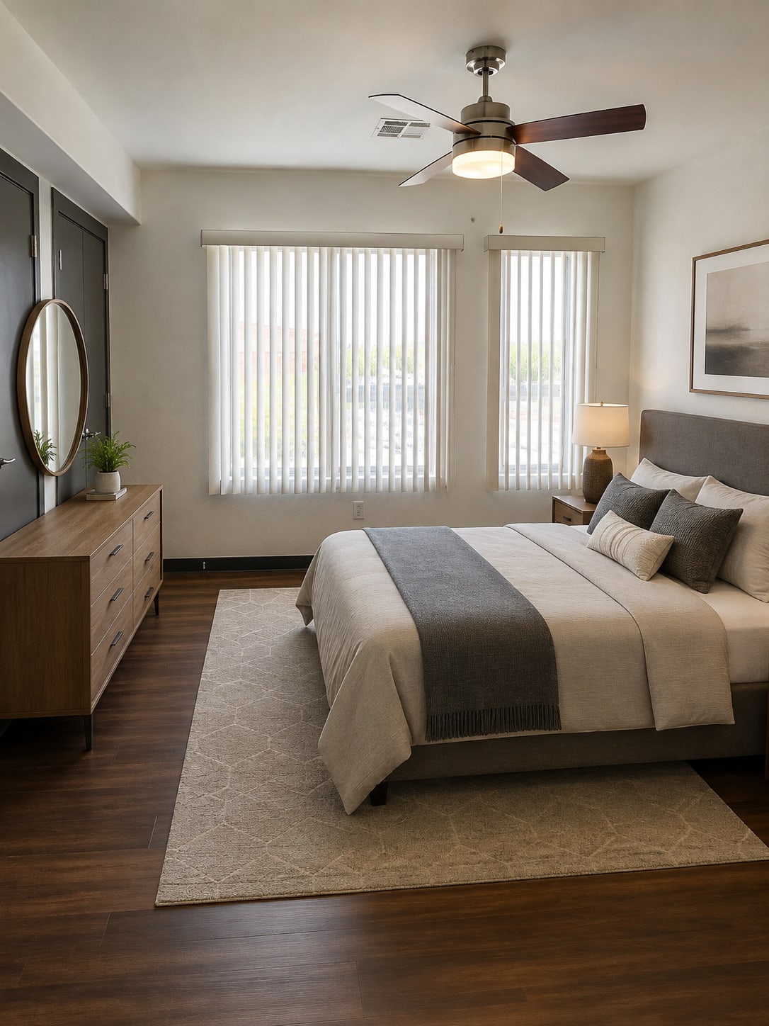 Furnished bedroom shown — representative home at Rehoboth Place II.
