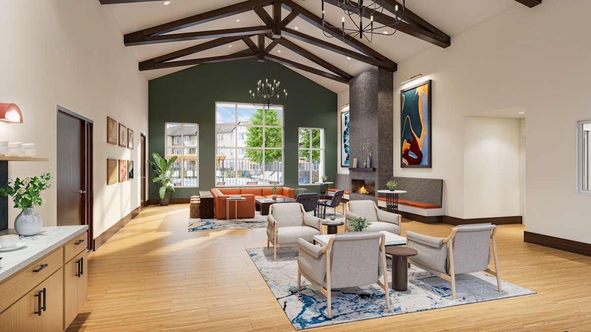 Anson Crossing resident lounge and community room - Maxwell, TX