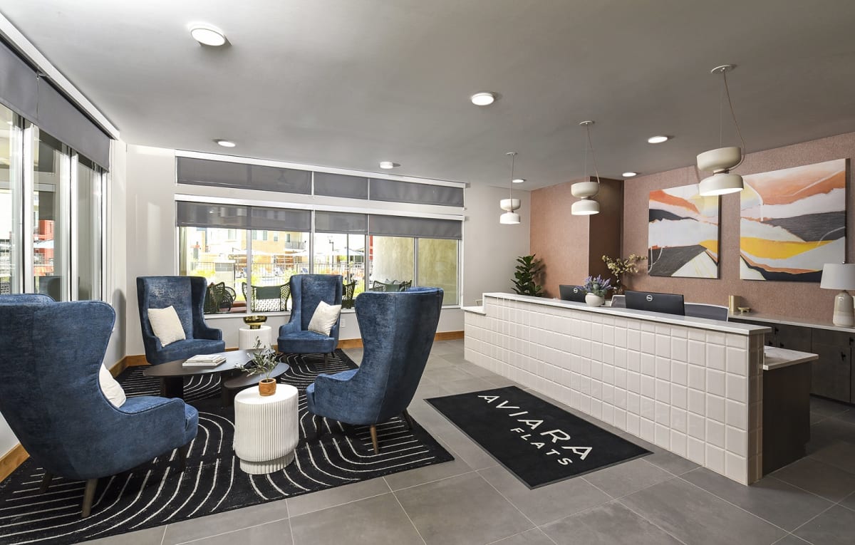 Shared interior space at Aviara Flats.