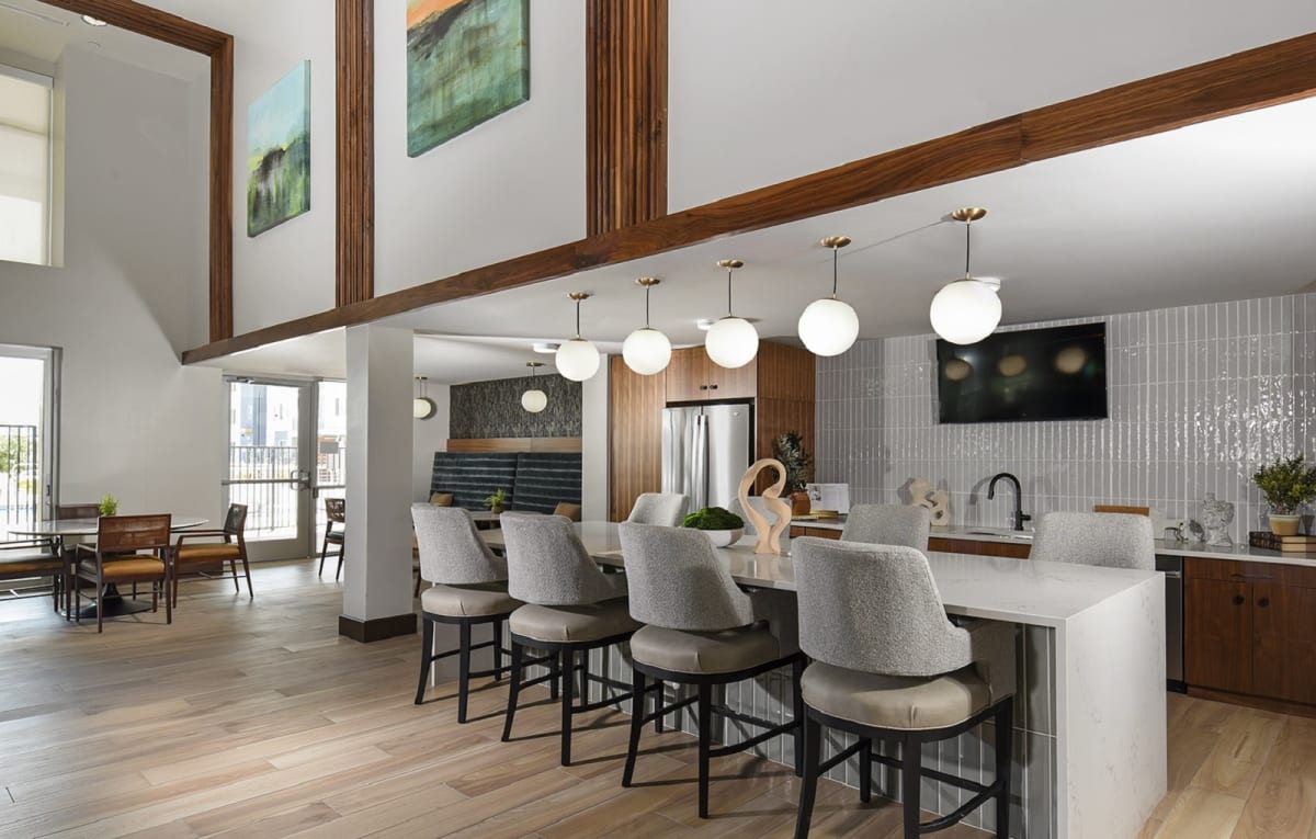 Shared dining room at Casa Azure 55+ Apartments.