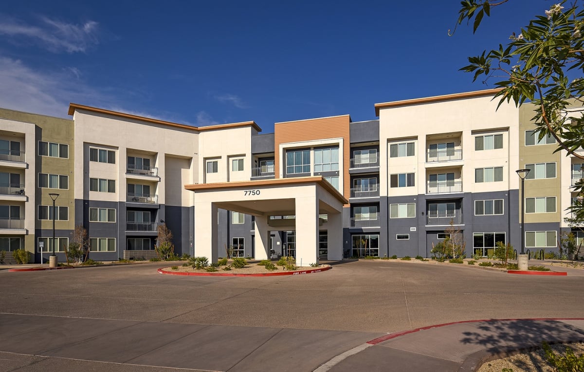 Building exterior at Casa Azure 55+ Apartments.