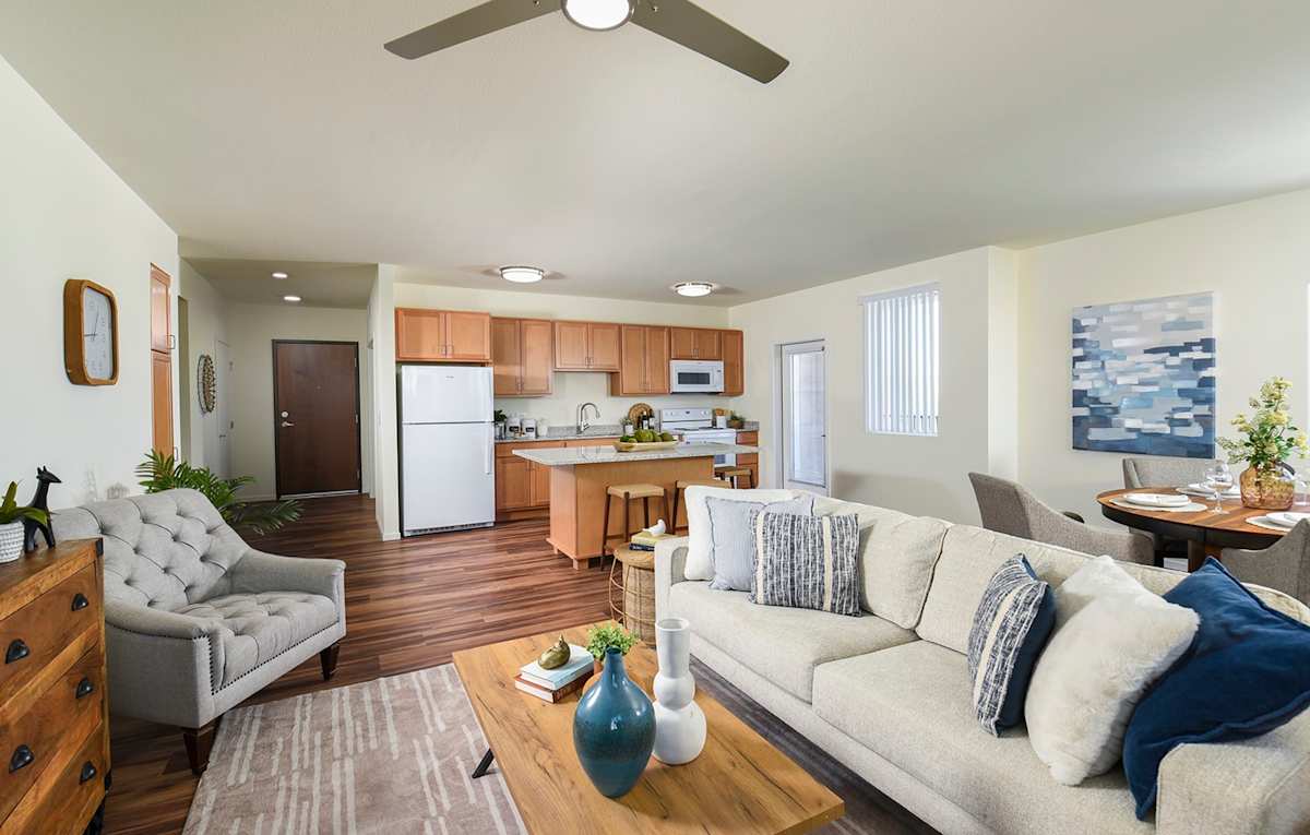 Suncrest Vista at Canyon Trails 55+ Apartments living room view 2 - Goodyear, AZ