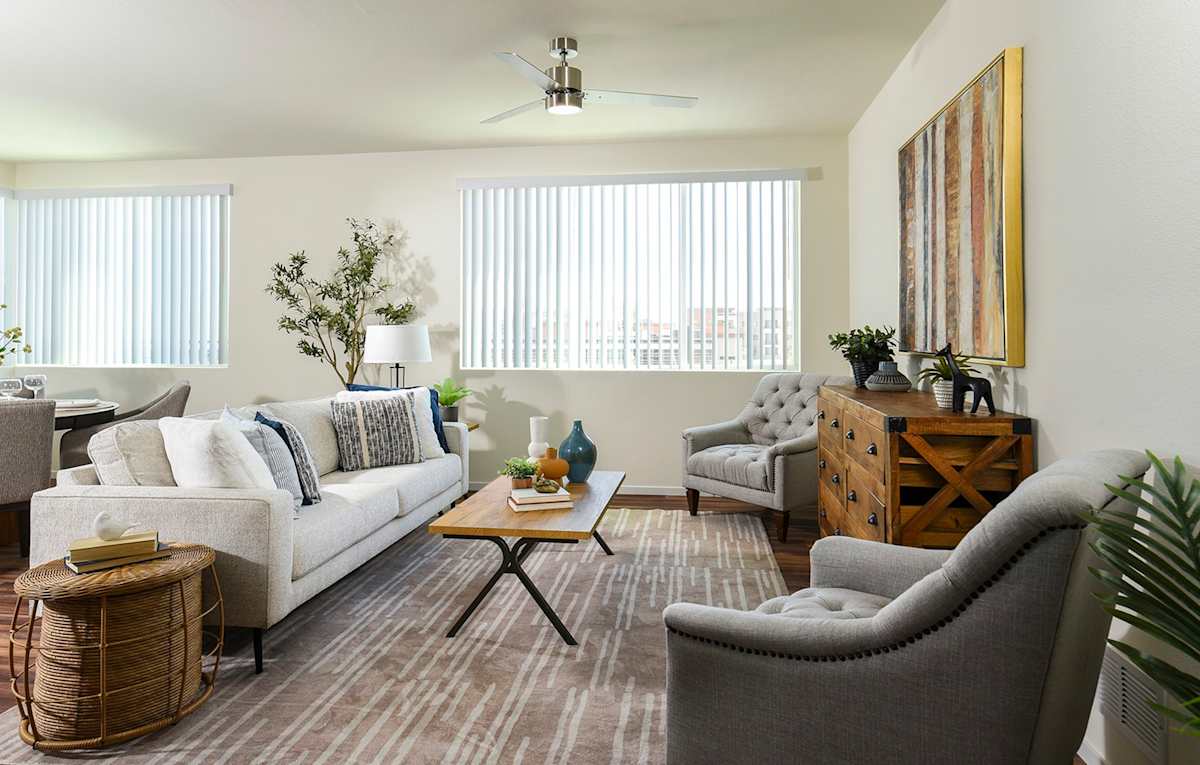Suncrest Vista at Canyon Trails 55+ Apartments living room - Goodyear, AZ