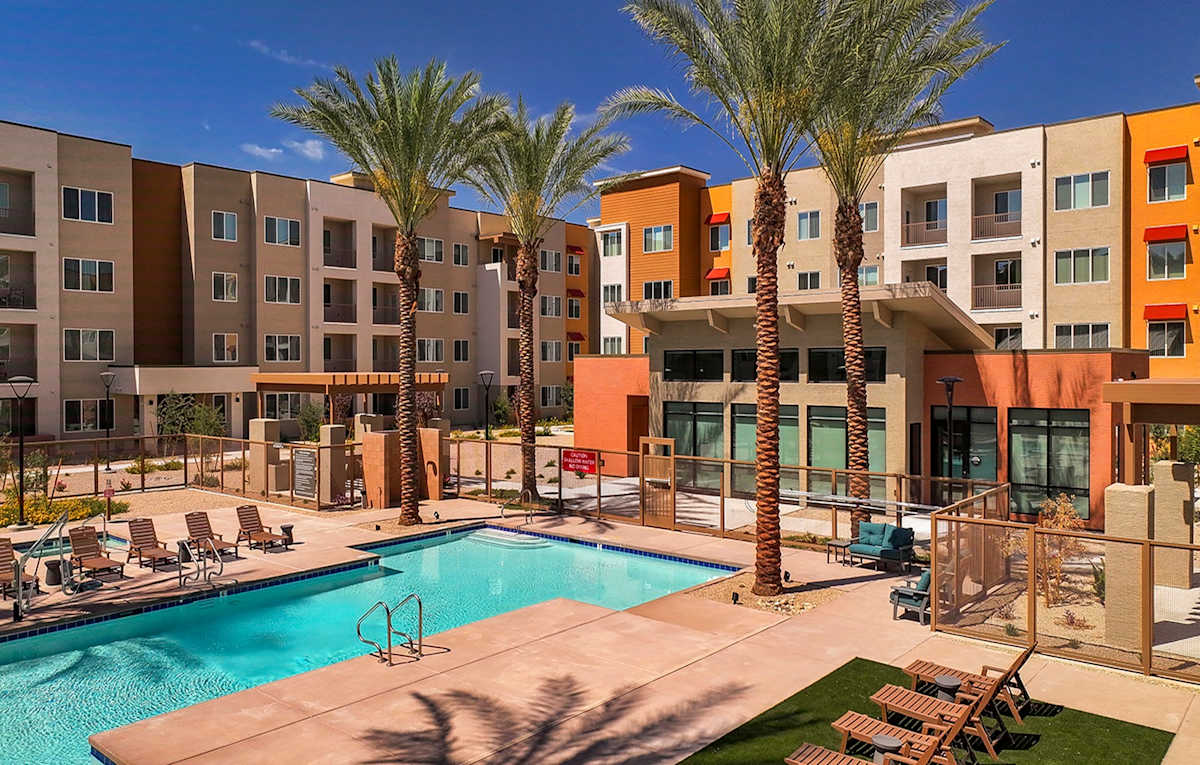 Suncrest Vista at Canyon Trails 55+ Apartments pool view 2 - Goodyear, AZ