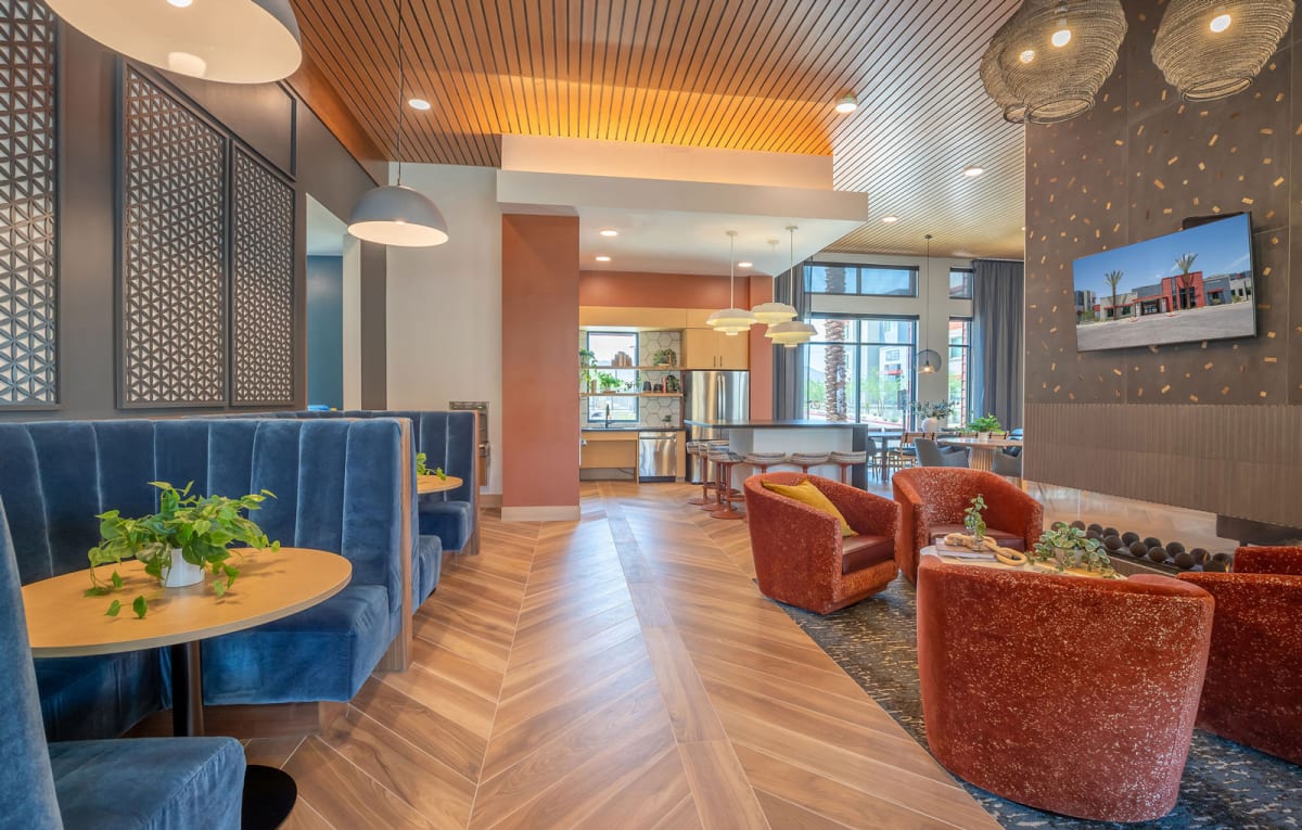 Shared interior space at Vista Ridge Apartments.