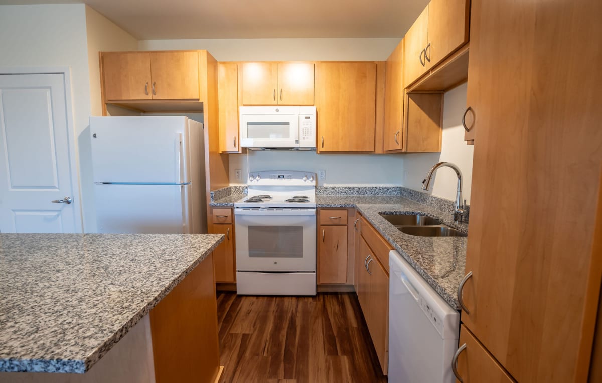 Apartment kitchen — representative home at Vista Ridge Apartments.