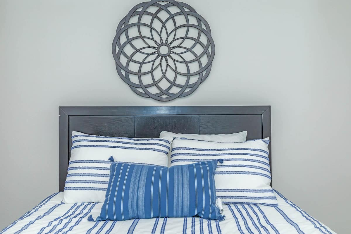 Furnished bedroom shown — representative home at Solara.