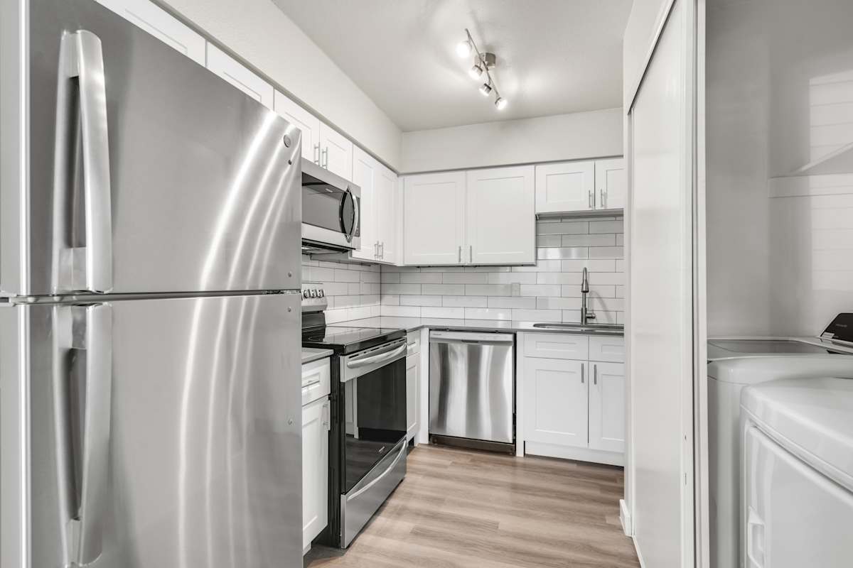 Apartment kitchen — representative home at Solara.