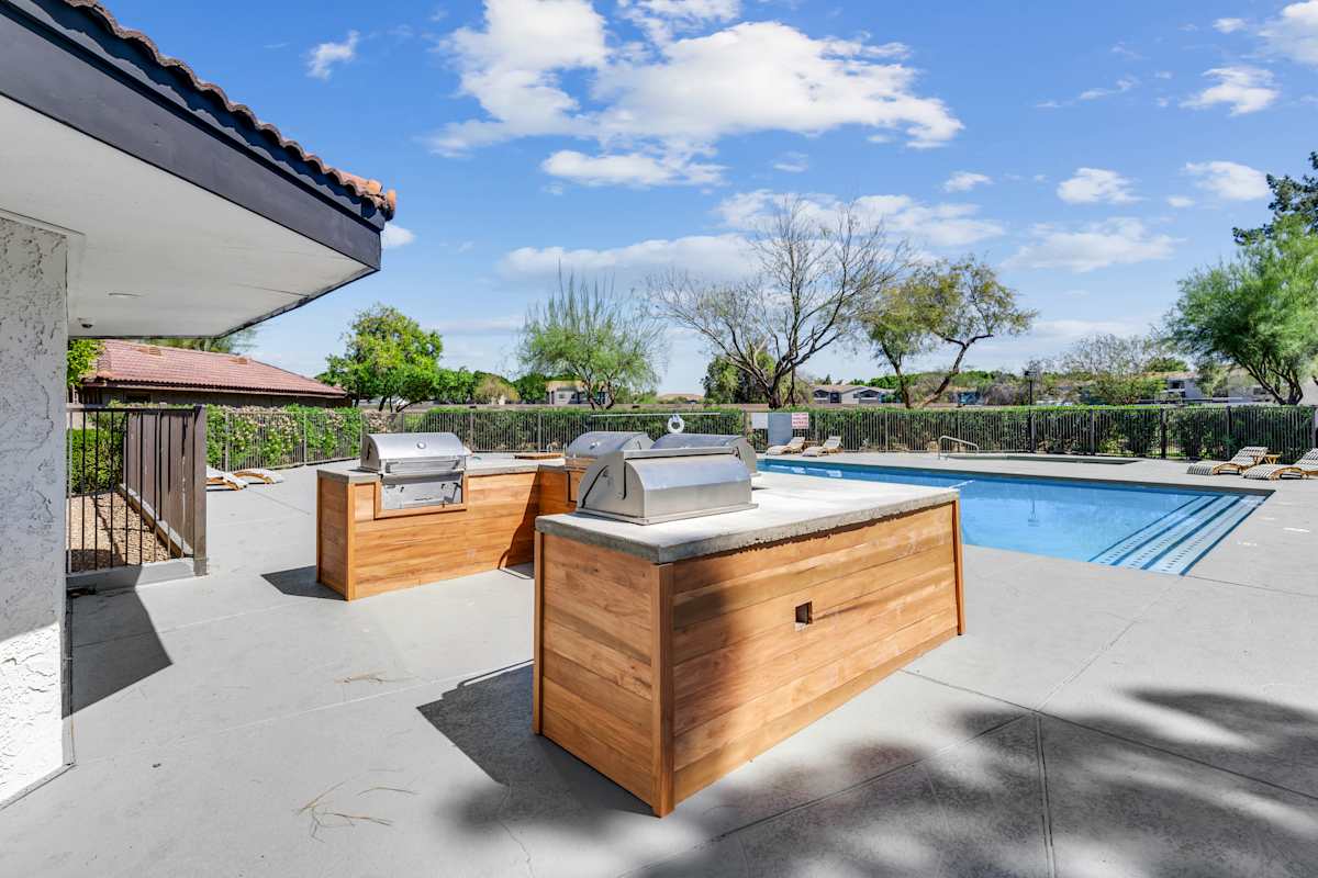 Outdoor grills at Solara.
