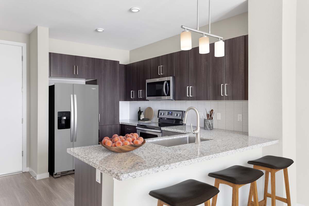 Apartment kitchen at The Tessera.