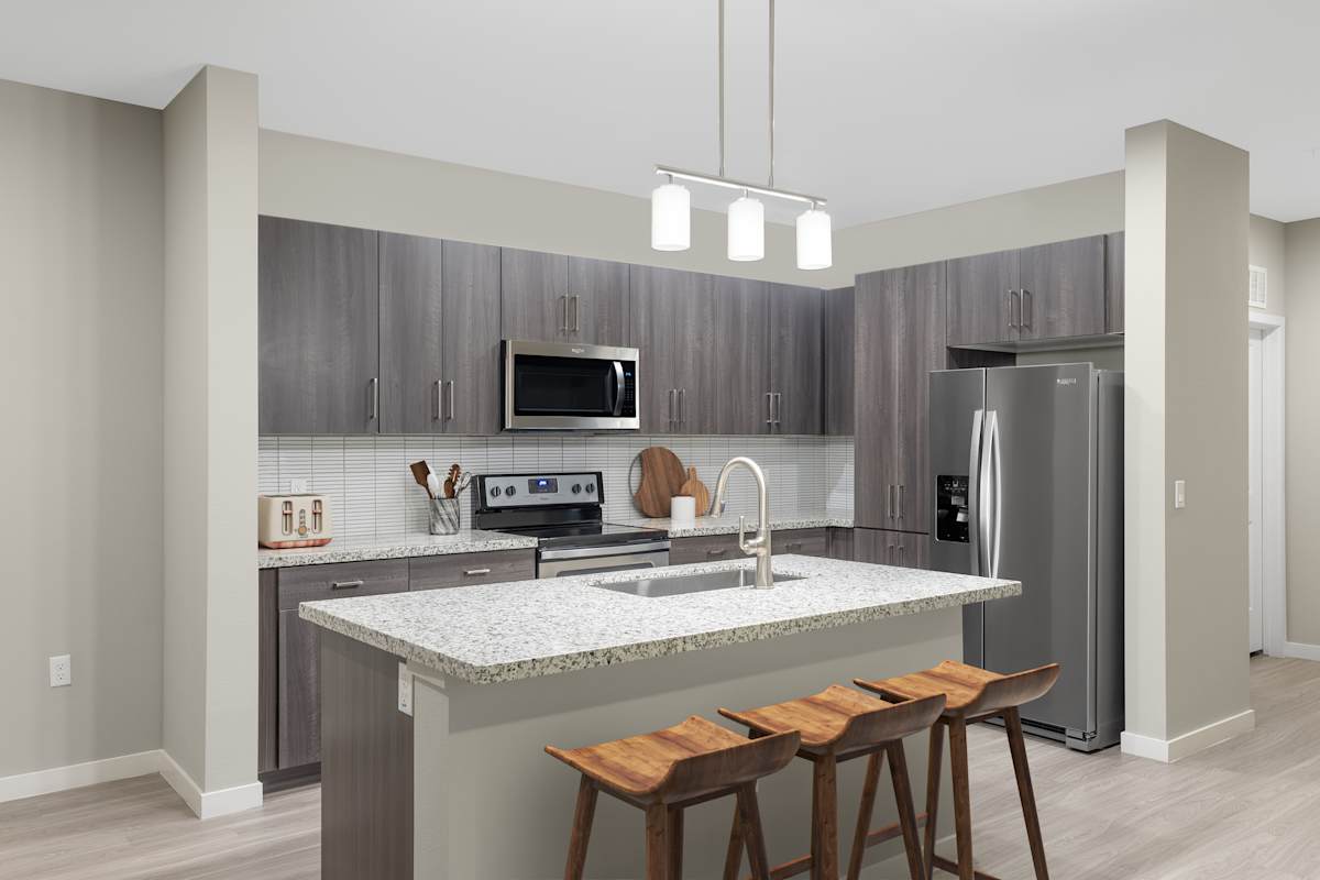 Apartment kitchen at The Tessera.