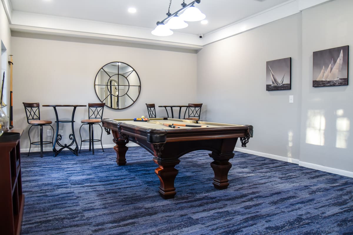 The Legends at Eagle Mountain Lake game room with billiards - Fort Worth, TX