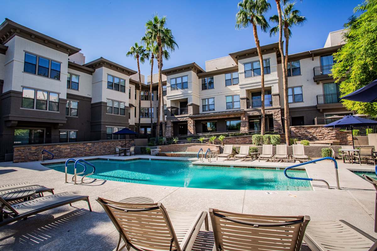 Pool and poolside area at The Reserve on Cave Creek.