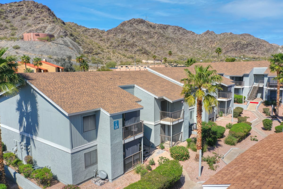 Aerial community view at North Mountain Apartments.