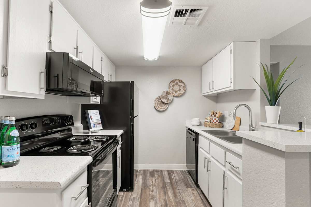 Kitchen at West 35th Apartments.