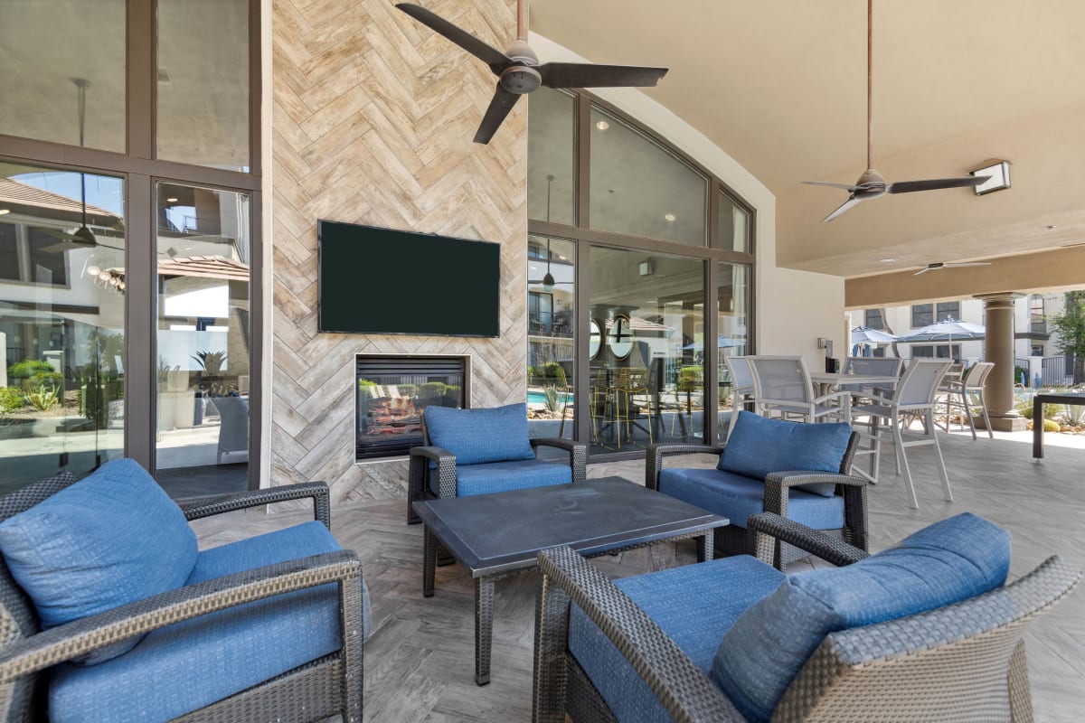 Shared interior space at Andante Apartments.