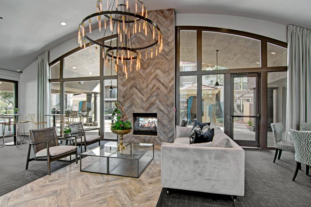 Shared interior space at Andante Apartments.