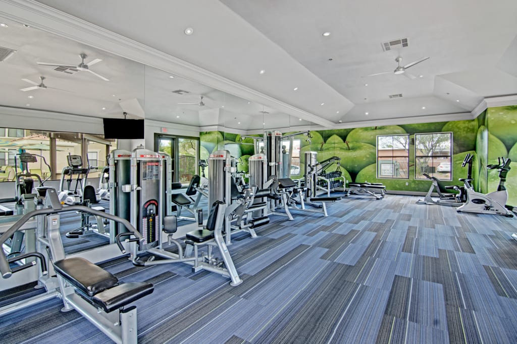 Fitness room at Andante Apartments.