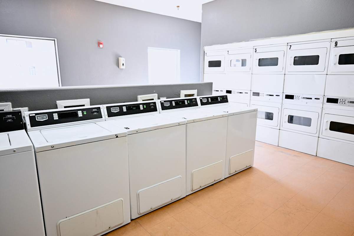 Shared laundry room at Vineyard Estates.