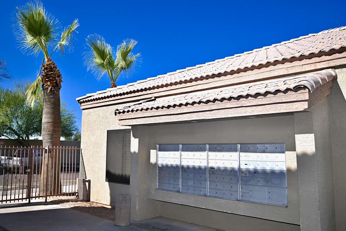 Resident mailboxes at Paradise Palms I.