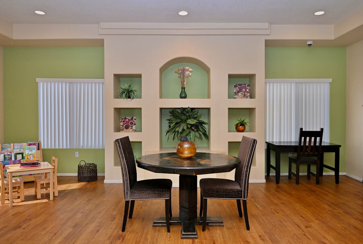 Shared interior space at Paradise Palms II.