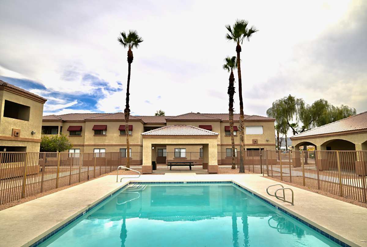 Pool and poolside area at Paradise Palms II.