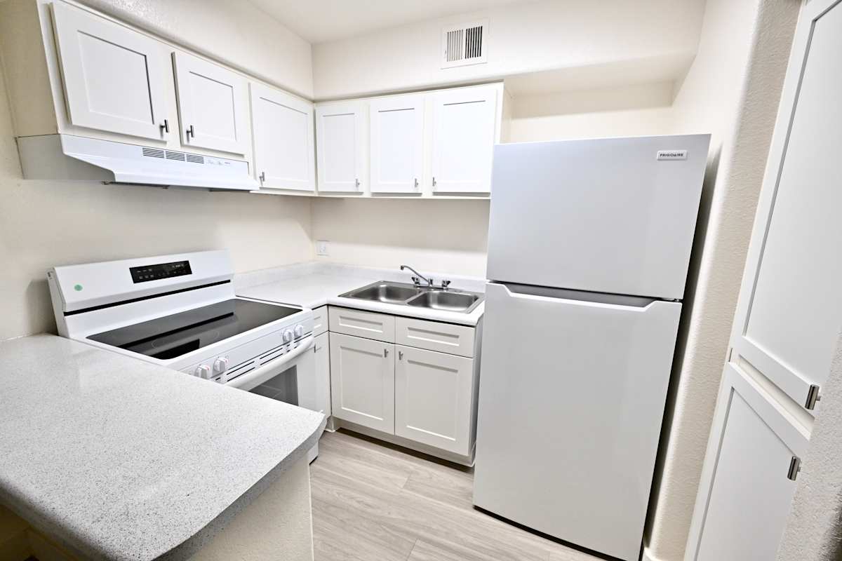 Apartment kitchen — representative home at Sunrise Vista.